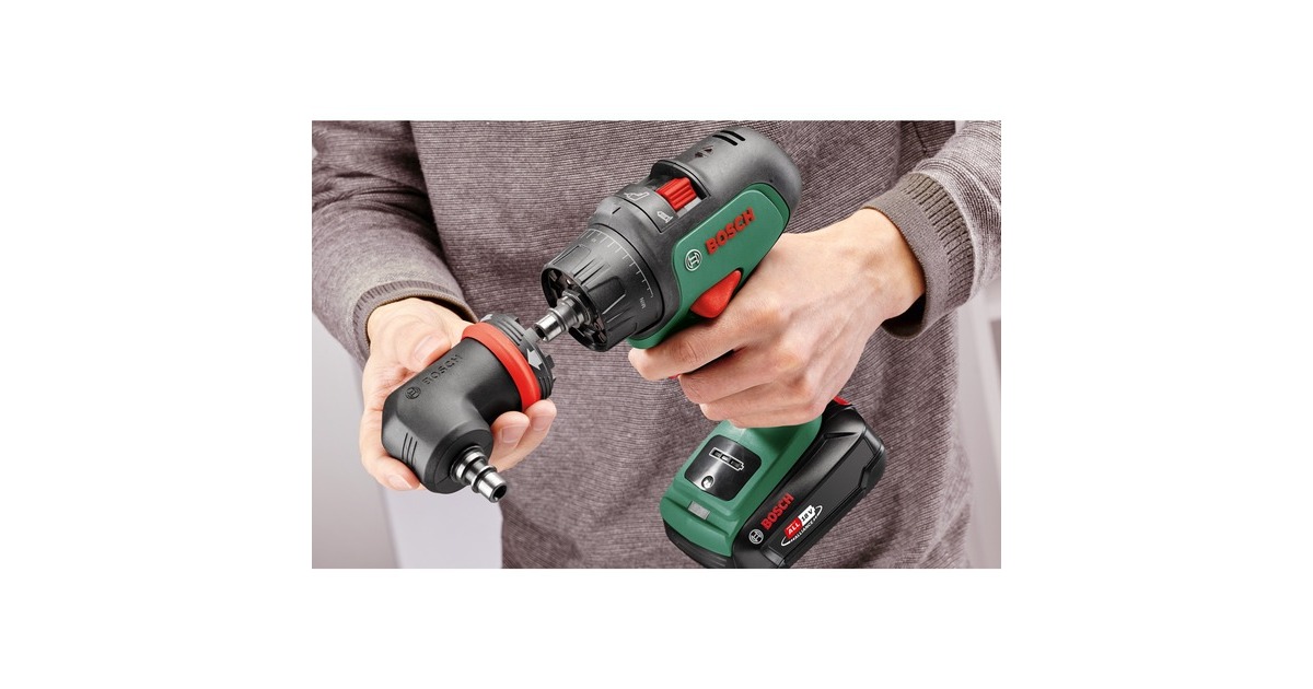 Bosch Akku-Bohrschrauber AdvancedDrill 18, mit Aufsätzen(grün/schwarz, 2x Li-Ionen Akku 2,5Ah, Koffer, POWER FOR ALL ALLIANCE, Outlet)