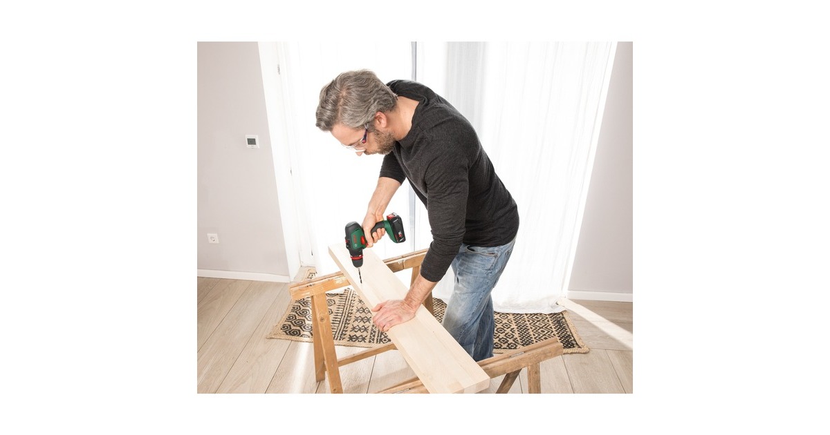 Bosch Akku-Bohrschrauber AdvancedDrill 18, mit Aufsätzen(grün/schwarz, 2x Li-Ionen Akku 2,5Ah, Koffer, POWER FOR ALL ALLIANCE, Outlet)