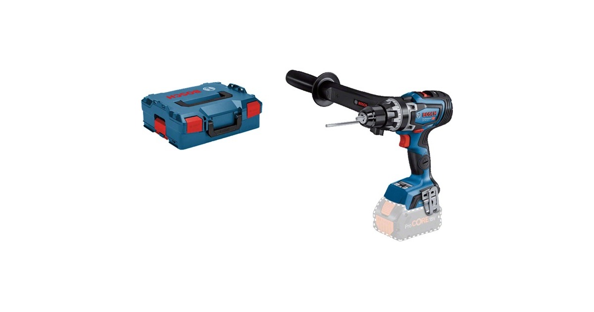 Bosch Akku-Bohrschrauber BITURBO GSR 18V-150 C Professional solo, 18Volt(blau/schwarz, ohne Akku und Ladegerät, L-BOXX)