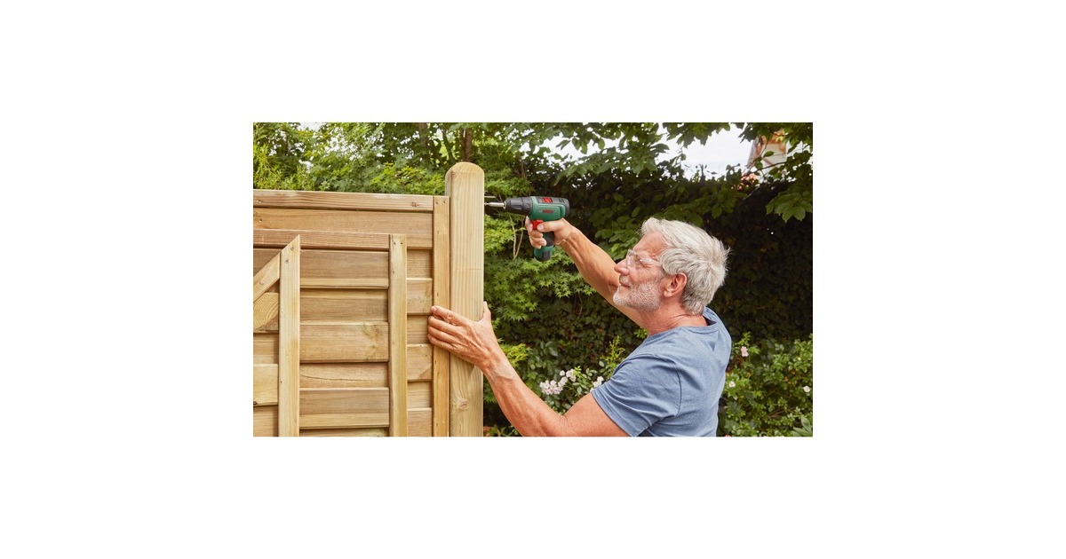 Bosch Akku-Bohrschrauber EasyDrill 1200 + 34-teiliges Bit- und Bohrer-Set(grün/schwarz, 2x Li-Ionen Akku 1,5Ah, Koffer)