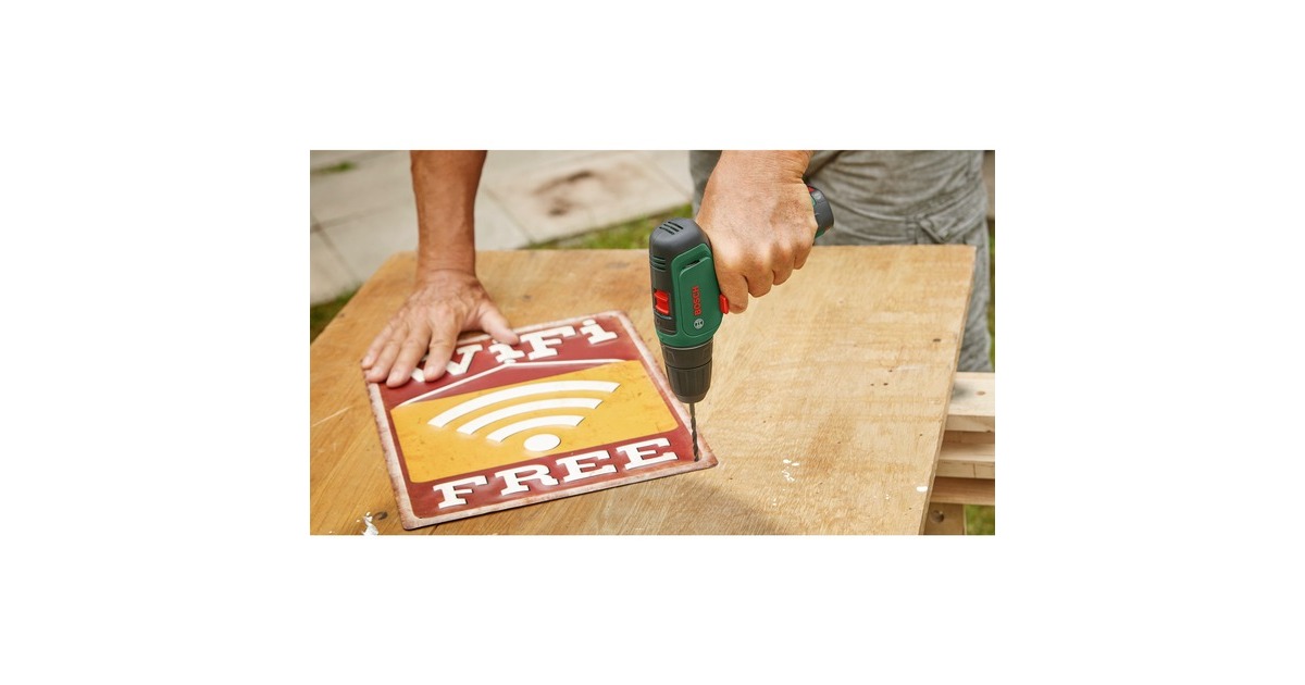 Bosch Akku-Bohrschrauber EasyDrill 1200 + 34-teiliges Bit- und Bohrer-Set(grün/schwarz, 2x Li-Ionen Akku 1,5Ah, Koffer)