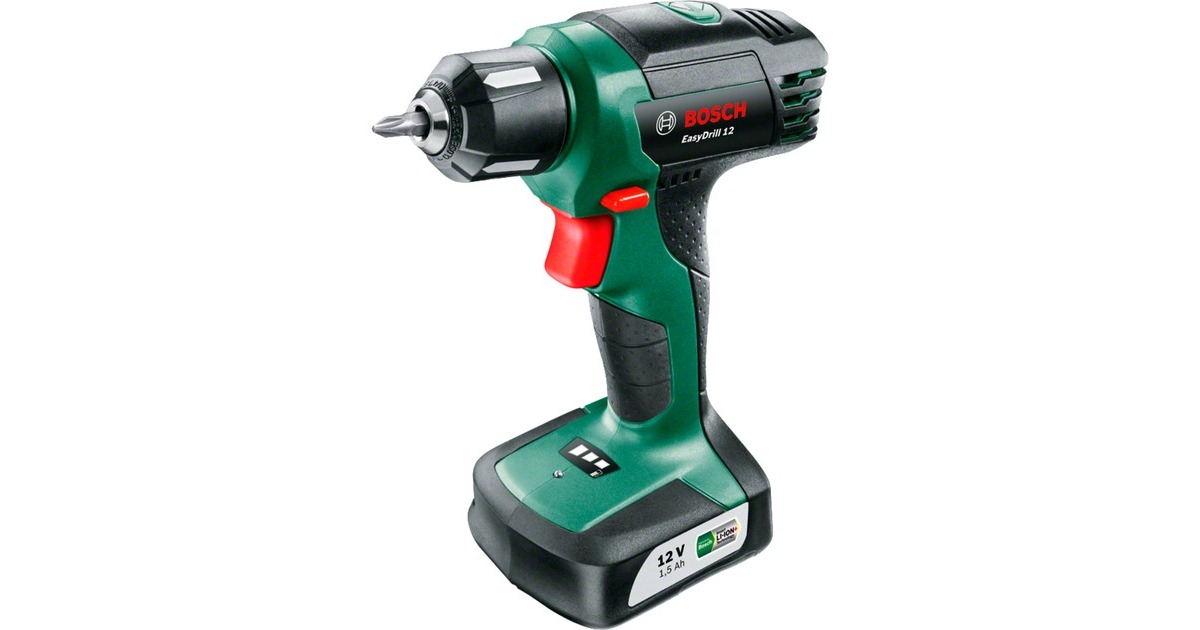 Bosch Akku-Bohrschrauber EasyDrill 12, 12Volt(grün/schwarz, Li-Ionen Akku 1,5Ah)