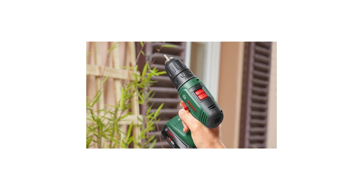 Bosch Akku-Bohrschrauber EasyDrill 18V-40 + SystemBox(grün/schwarz, Li-Ionen Akku 1,5Ah, Koffer, POWER FOR ALL ALLIANCE)