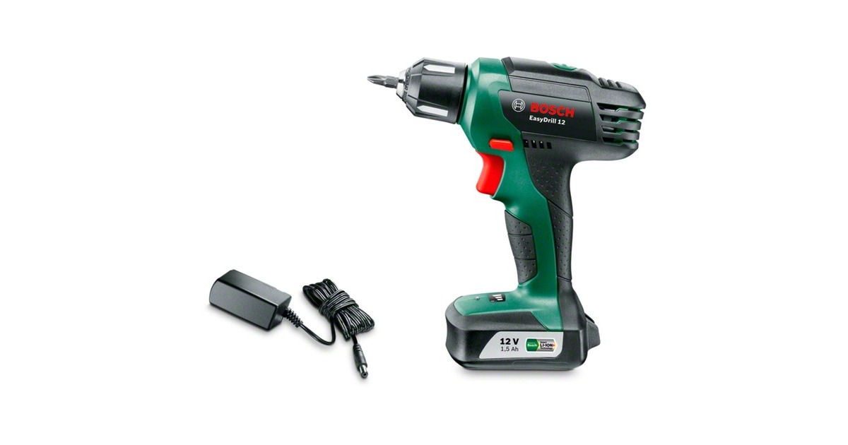 Bosch Akku-Bohrschrauber Easydrill 12, 12Volt(grün/schwarz, Li-Ionen Akku 1,5Ah)
