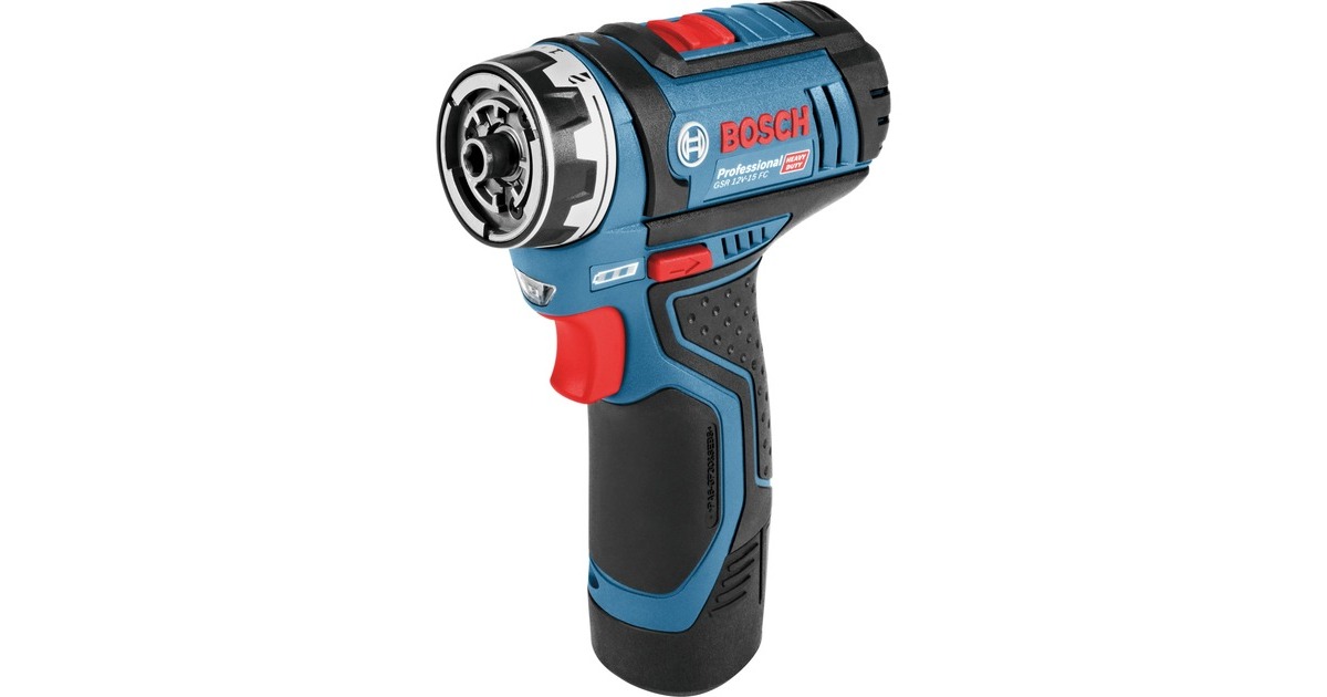 Bosch Akku-Bohrschrauber GSR 12V-15 FC Professional, 12Volt(blau/schwarz, 2x Li-Ionen Akku 2,0Ah, in L-BOXX)