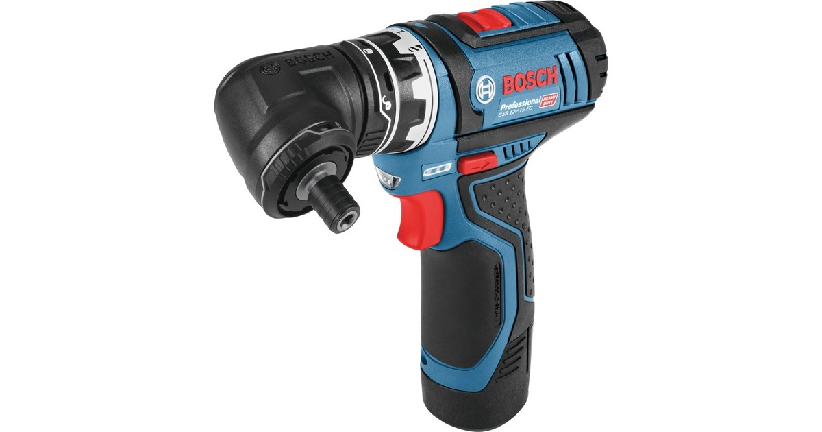 Bosch Akku-Bohrschrauber GSR 12V-15 FC Professional, 12Volt(blau/schwarz, 2x Li-Ionen Akku 2,0Ah, in L-BOXX)