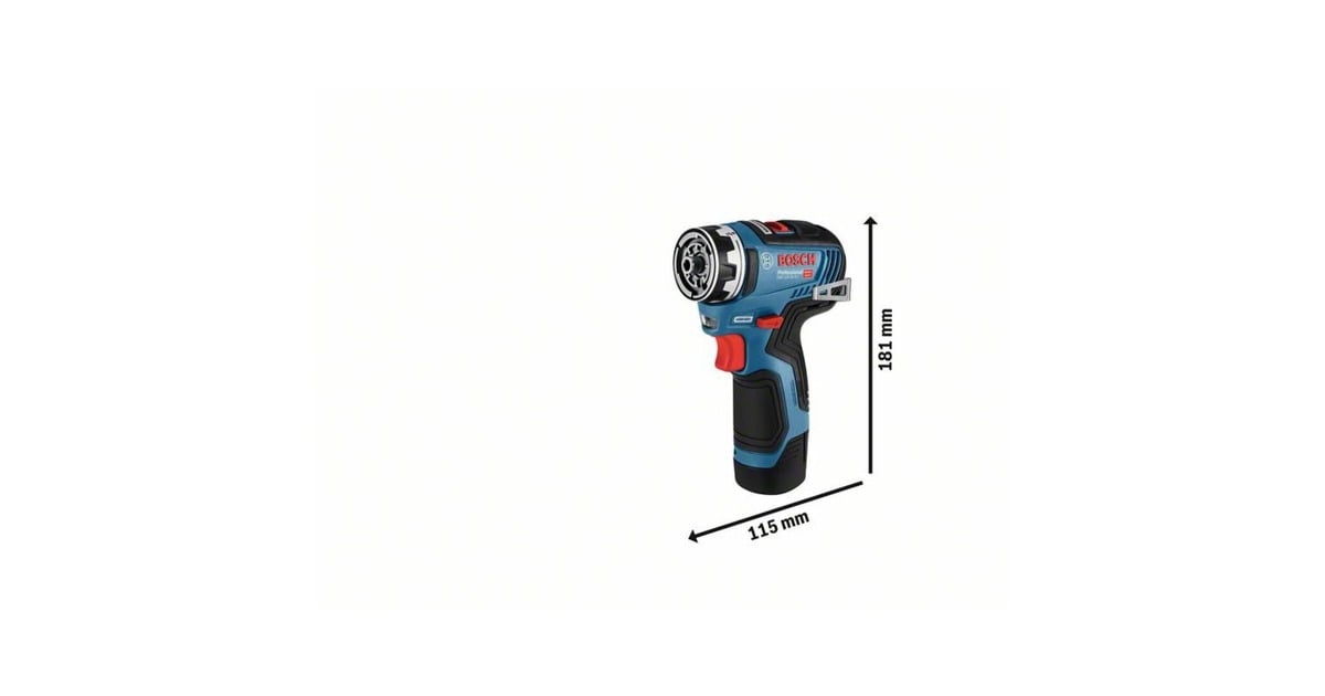 Bosch Akku-Bohrschrauber GSR 12V-35 FC Professional, 12Volt(blau/schwarz, 2x Li-Ionen Akku 3,0Ah, mit FlexiClick Bohrfutter, L-BOXX)