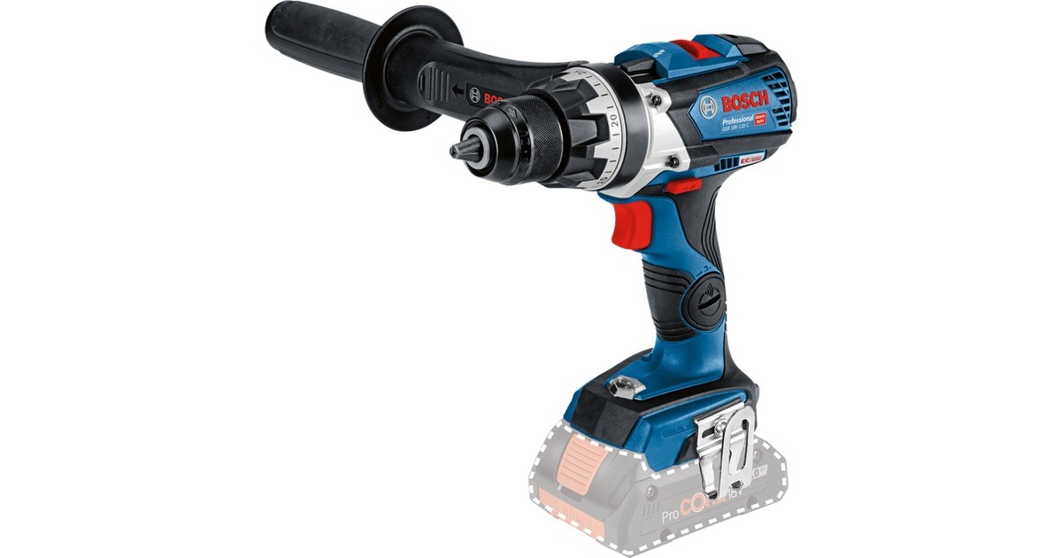 Bosch Akku-Bohrschrauber GSR 18V-110 C Professional, 18Volt(blau/schwarz, 2x Akku ProCORE18V 4,0Ah, Bluetooth Modul, L-BOXX)