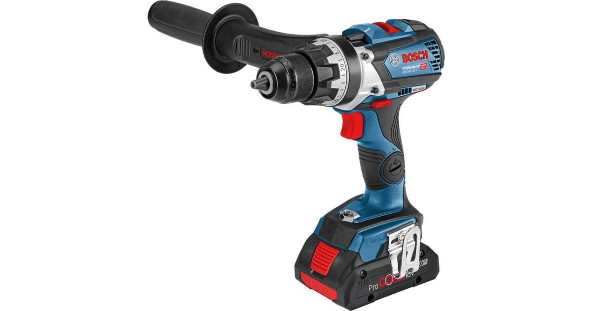 Bosch Akku-Bohrschrauber GSR 18V-110 C Professional, 18Volt(blau/schwarz, 2x Akku ProCORE18V 4,0Ah, L-BOXX)
