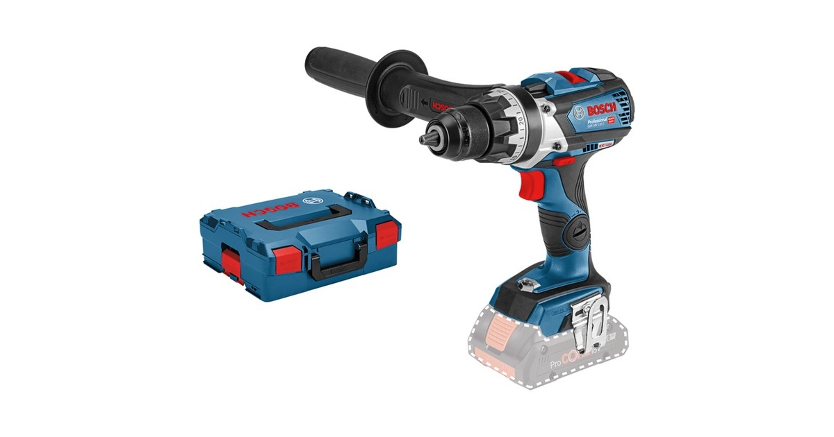 Bosch Akku-Bohrschrauber GSR 18V-110 C Professional solo, 18Volt(blau/schwarz, ohne Akku und Ladegerät, L-BOXX)