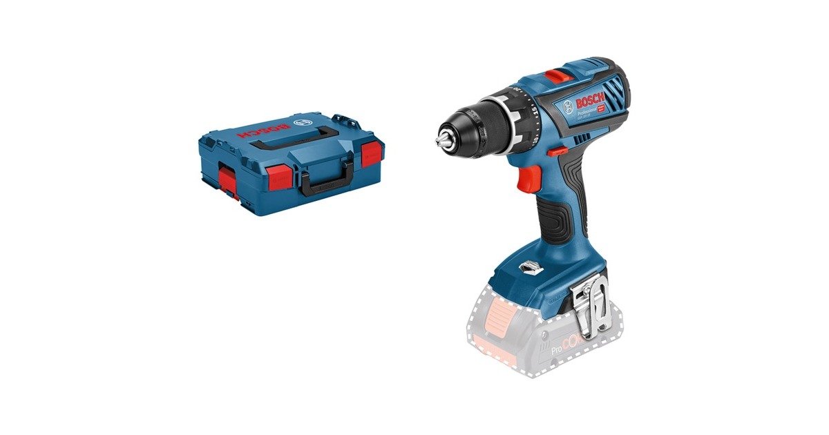 Bosch Akku-Bohrschrauber GSR 18V-28 Professional solo, 18Volt(blau/schwarz, ohne Akku und Ladegerät, in L-BOXX)