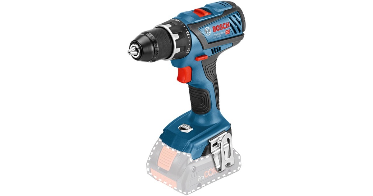 Bosch Akku-Bohrschrauber GSR 18V-28 Professional solo, 18Volt(blau/schwarz, ohne Akku und Ladegerät, in L-BOXX)