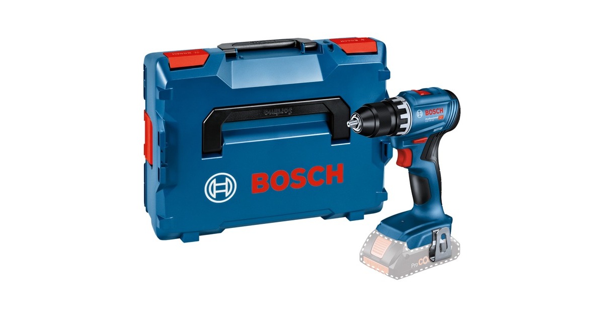 Bosch Akku-Bohrschrauber GSR 18V-45 Professional solo, 18Volt(blau/schwarz, ohne Akku und Ladegerät, in L-BOXX)