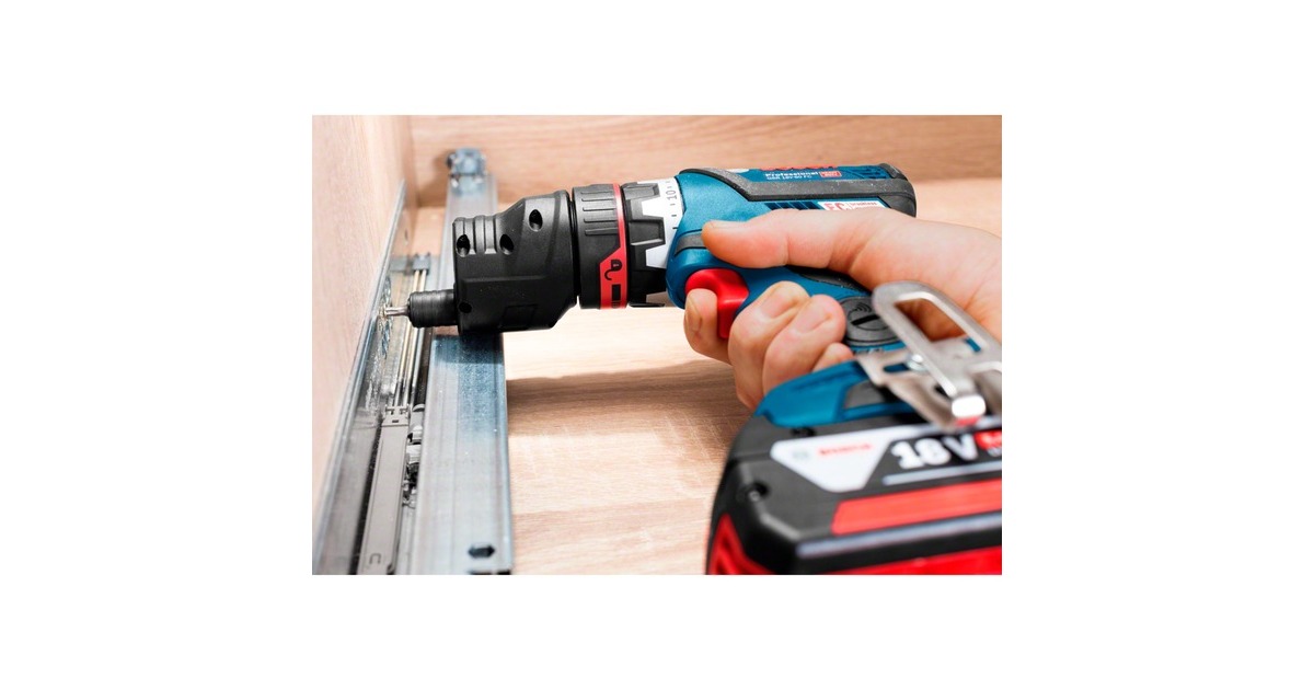 Bosch Akku-Bohrschrauber GSR 18V-60 FC Professional + GFA18-E /M /W /H(blau/schwarz, ohne Akku und Ladegerät, in L-BOXX)