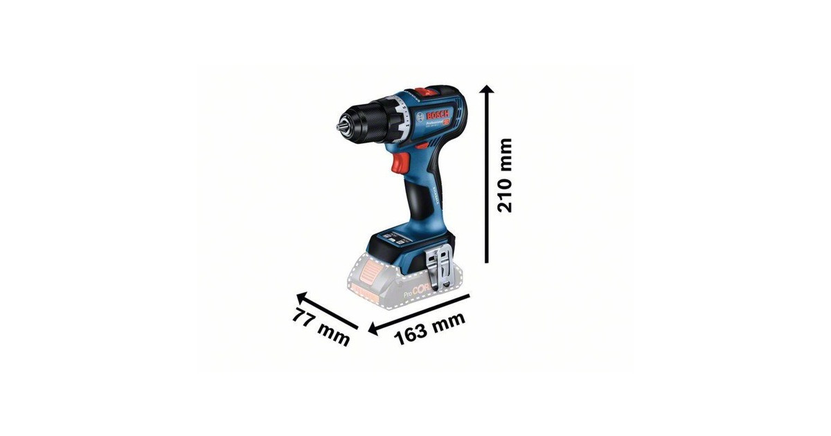 Bosch Akku-Bohrschrauber GSR 18V-90 C Professional, 18Volt(blau/schwarz, 2x Li-Ionen Akku 5,0Ah, in L-BOXX)