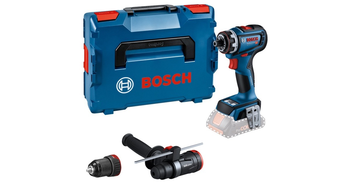 Bosch Akku-Bohrschrauber GSR 18V-90 FC Professional solo, 18Volt(blau/schwarz, ohne Akku und Ladegerät, in L-BOXX)