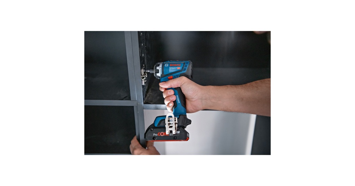 Bosch Akku-Bohrschrauber GSR 18V-90 FC Professional solo, 18Volt(blau/schwarz, ohne Akku und Ladegerät, in L-BOXX)