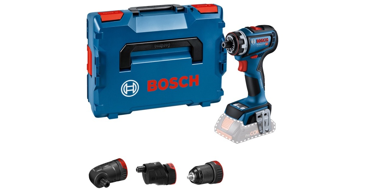 Bosch Akku-Bohrschrauber GSR 18V-90 FC Professional solo, 18Volt(blau/schwarz, ohne Akku und Ladegerät, in L-BOXX)