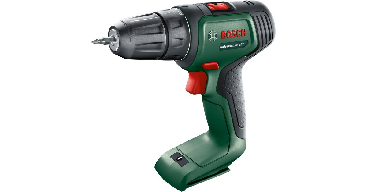 Bosch Akku-Bohrschrauber UniversalDrill 18V(grün/schwarz, ohne Akku und Ladegerät, POWER FOR ALL ALLIANCE)