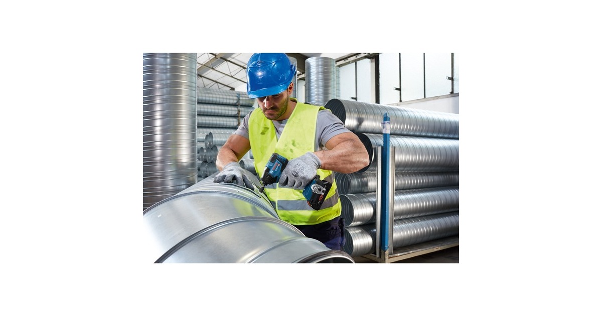 Bosch Akku-Combo Kit GDR 18V-200 Professional + GSR 18V-55 Professional, 18Volt, Werkzeug-Set(blau/schwarz, 2x Li-Ionen Akku 4,0Ah, Schlagschrauber und Bohrschrauber, in L-Case)