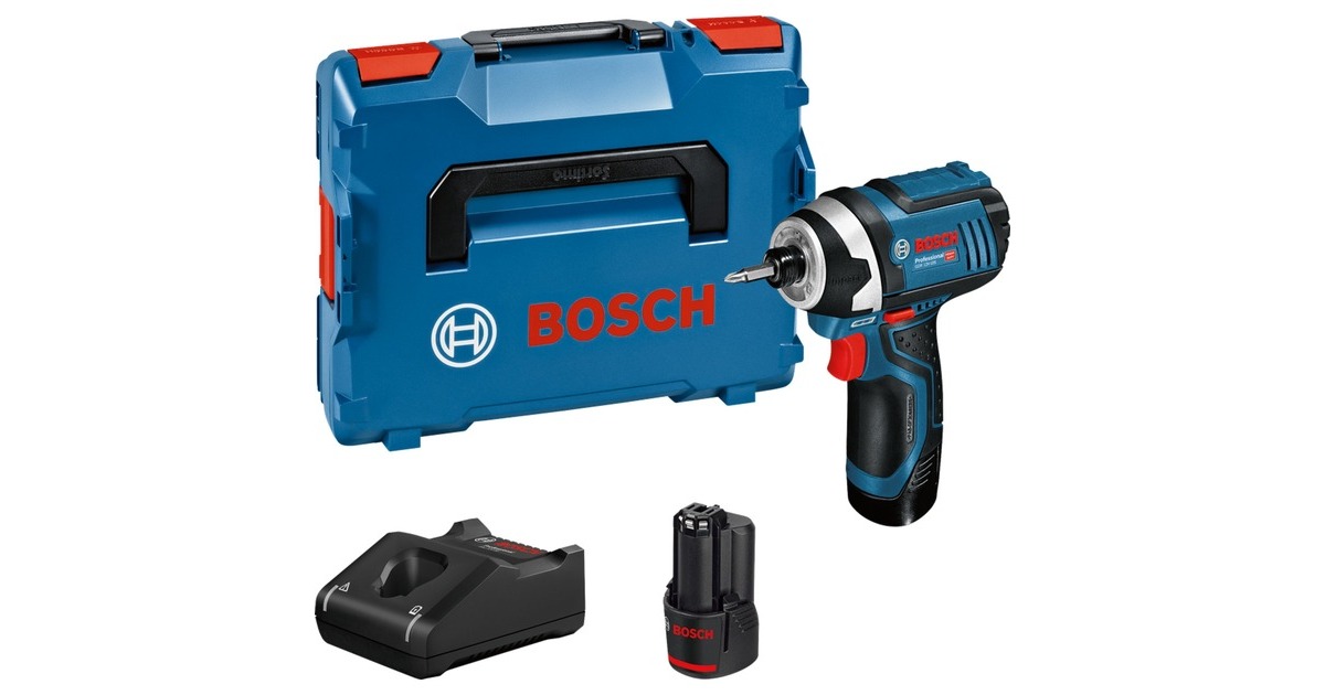 Bosch Akku-Drehschlagschrauber GDR 12V-105 Professional(blau/schwarz, 2x Li-Ionen Akku 2,0Ah, in L-BOXX)