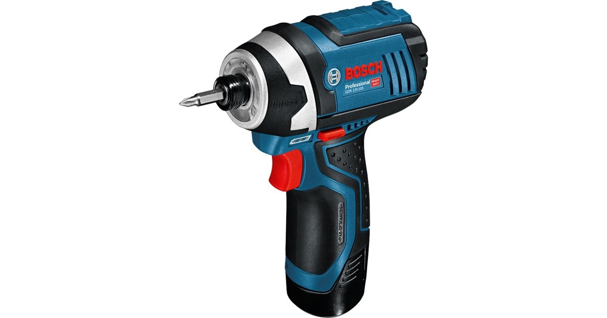 Bosch Akku-Drehschlagschrauber GDR 12V-105 Professional(blau/schwarz, 2x Li-Ionen Akku 2,0Ah, in L-BOXX)
