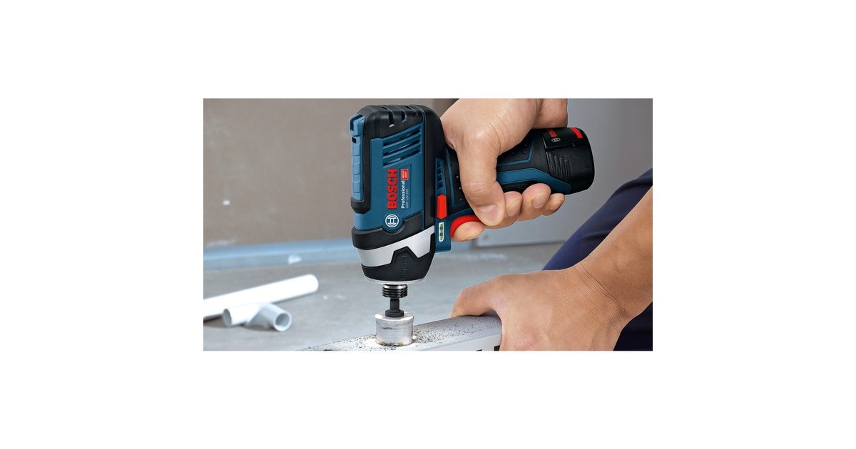 Bosch Akku-Drehschlagschrauber GDR 12V-105 Professional(blau/schwarz, 2x Li-Ionen Akku 2,0Ah, in L-BOXX)