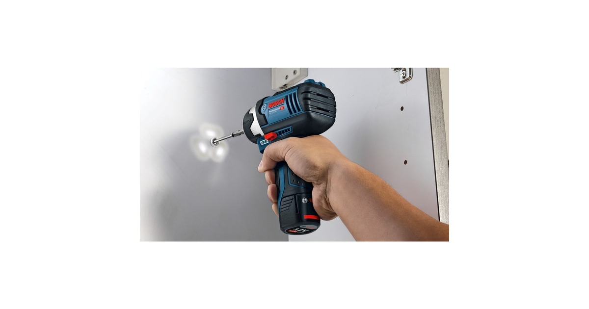 Bosch Akku-Drehschlagschrauber GDR 12V-105 Professional(blau/schwarz, 2x Li-Ionen Akku 2,0Ah, in L-BOXX)