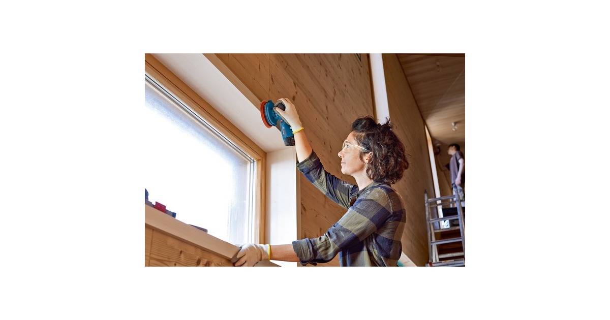 Bosch Akku-Exzenterschleifer GEX 12V-125 Professional solo, 12Volt(blau/schwarz, ohne Akku und Ladegerät, L-BOXX)