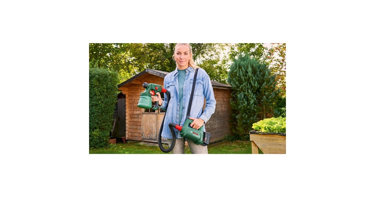 Bosch Akku-Farbsprühsystem EasySpray 18V-100 BARETOOL, Sprühpistole(grün/schwarz, ohne Akku und Ladegerät, POWER FOR ALL ALLIANCE)