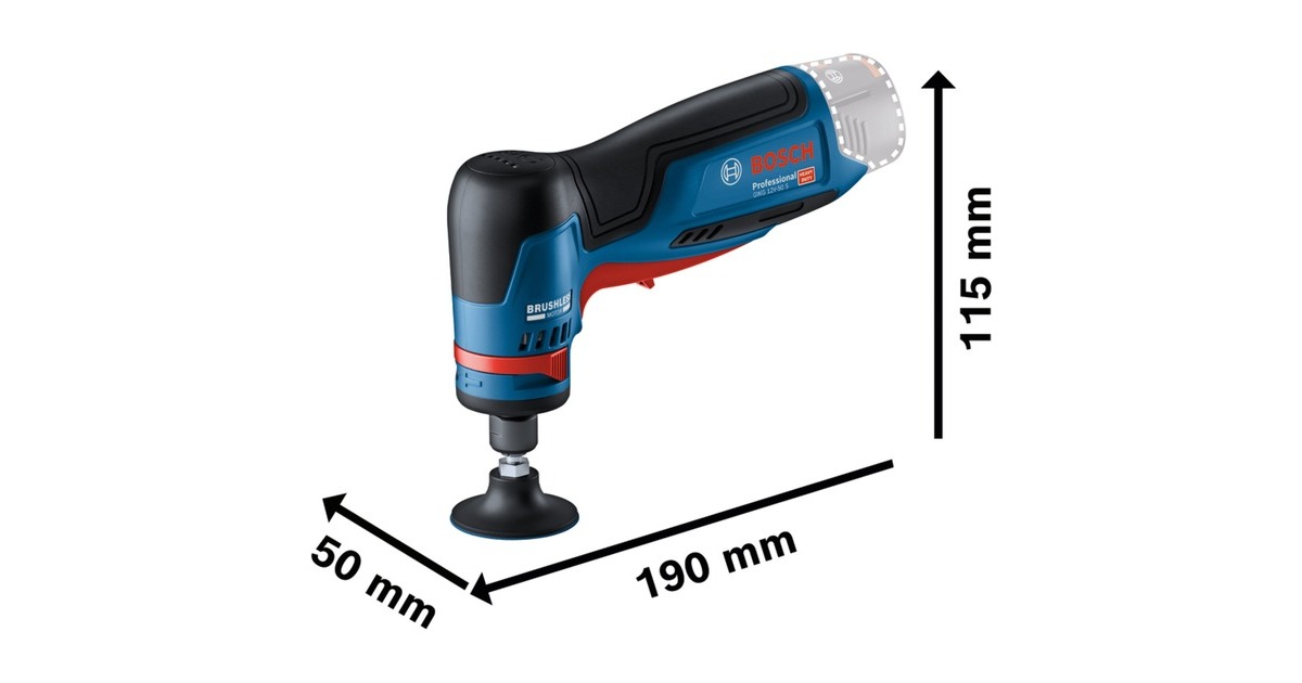 Bosch Akku-Geradschleifer GWG 12V-50 S Professional solo(blau/schwarz, ohne Akku und Ladegerät, in L-BOXX)