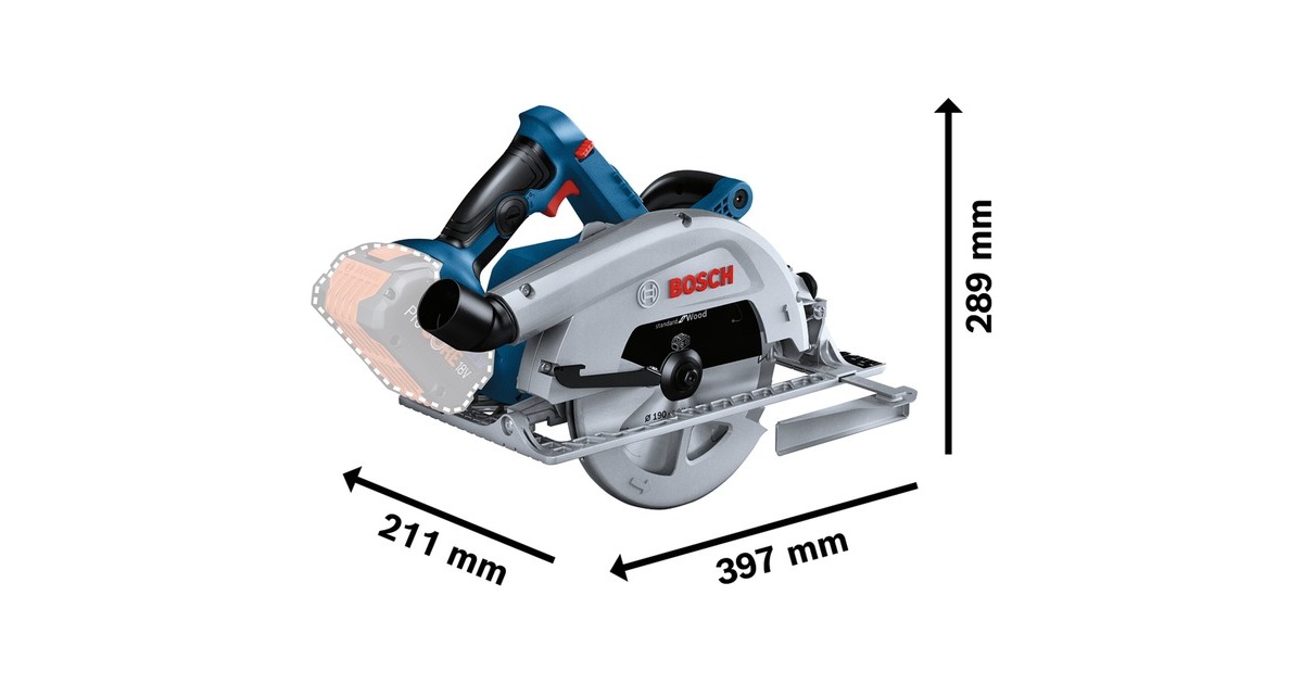 Bosch Akku-Handkreissäge BITURBO GKS 18V-68 C Professional solo(blau/schwarz, ohne Akku und Ladegerät)