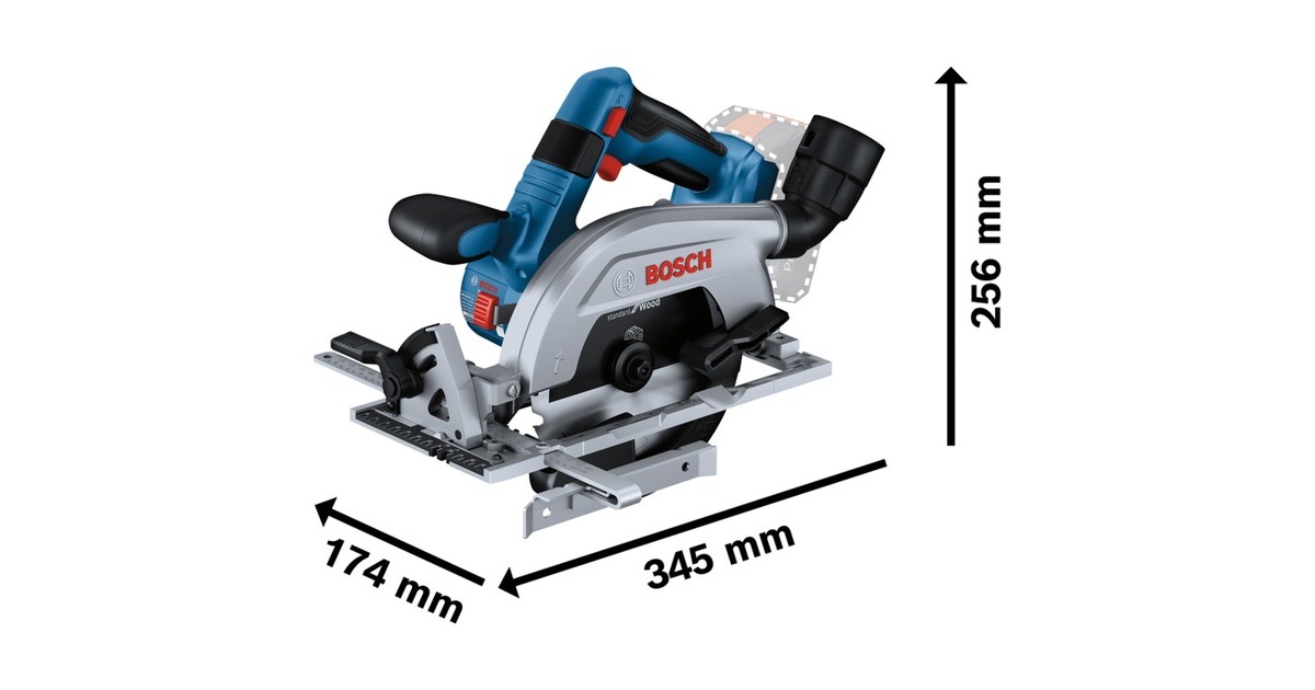 Bosch Akku-Handkreissäge GKS 18V-57-2 Professional solo(blau/schwarz, ohne Akku und Ladegerät)