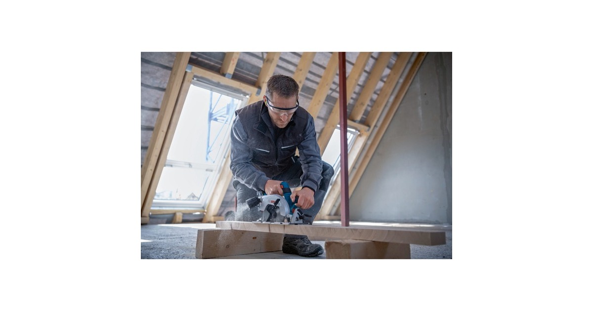 Bosch Akku-Handkreissäge GKS 18V-57-2 Professional solo(blau/schwarz, ohne Akku und Ladegerät, in L-BOXX)