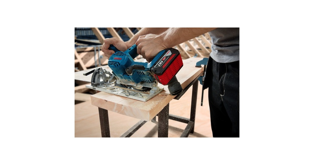 Bosch Akku-Handkreissäge GKS 18V-57-2 Professional solo(blau/schwarz, ohne Akku und Ladegerät)