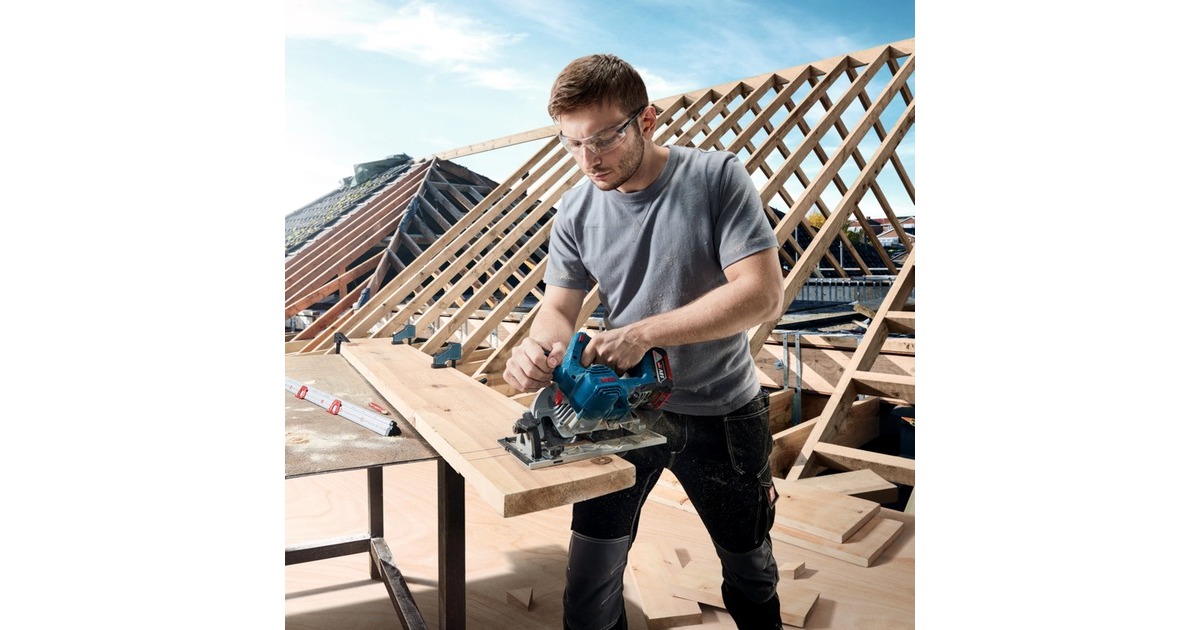 Bosch Akku-Handkreissäge GKS 18V-57-2 Professional solo(blau/schwarz, ohne Akku und Ladegerät)