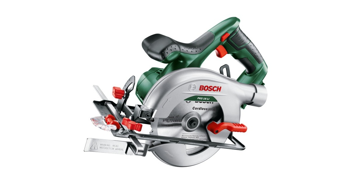 Bosch Akku-Handkreissäge PKS 18-Li(grün/schwarz, ohne Akku und Ladegerät, POWER FOR ALL ALLIANCE)