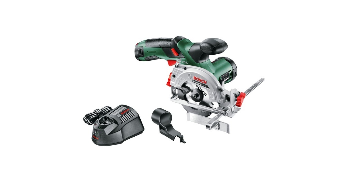 Bosch Akku-Handkreissäge UniversalCirc 12, 12Volt(grün/schwarz, Li-Ionen Akku 2,0Ah)