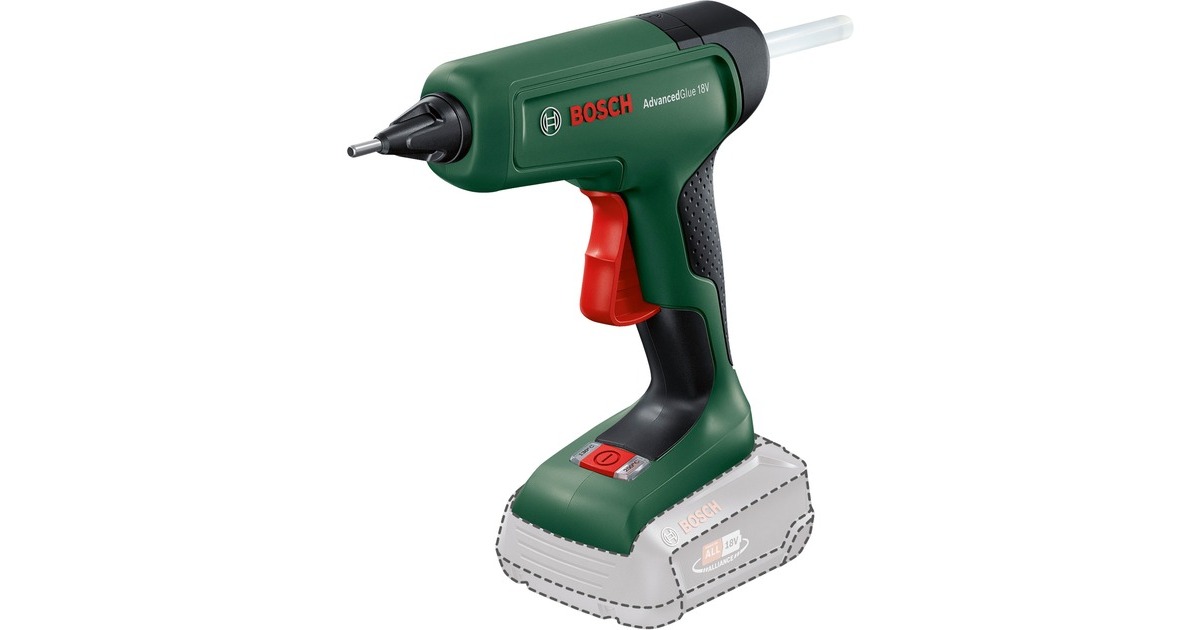 Bosch Akku-Heißklebepistole AdvancedGlue 18V(grün/schwarz, ohne Akku und Ladegerät, POWER FOR ALL ALLIANCE)