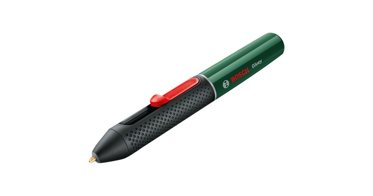 Bosch Akku-Heißklebestift Gluey Pen, Evergreen, Heißklebepistole(grün/schwarz, inkl. 20 Klebesticks)