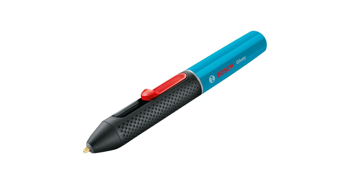 Bosch Akku-Heißklebestift Gluey Pen, Lagoon Blue, Heißklebepistole(blau/schwarz, inkl. 20 Klebesticks)
