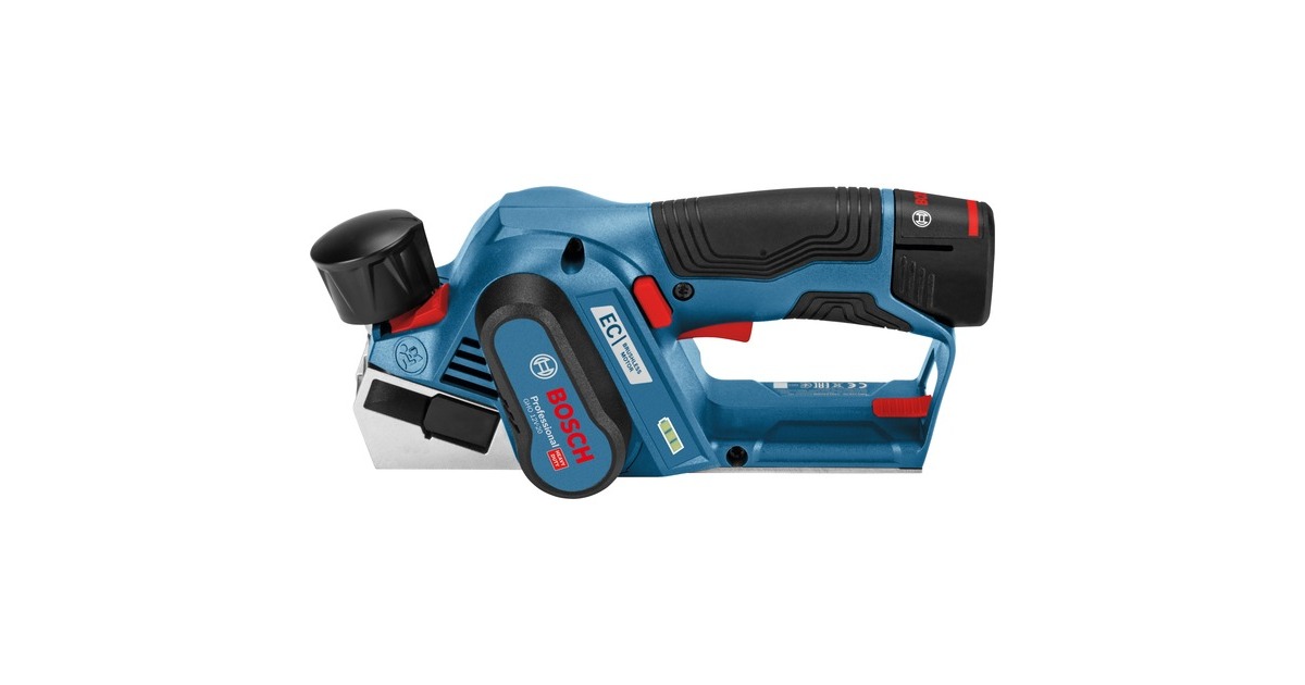 Bosch Akku-Hobel GHO 12V-20 Professional, 12Volt, Elektrohobel(blau/schwarz, 2x Li-Ionen Akku 3,0Ah)
