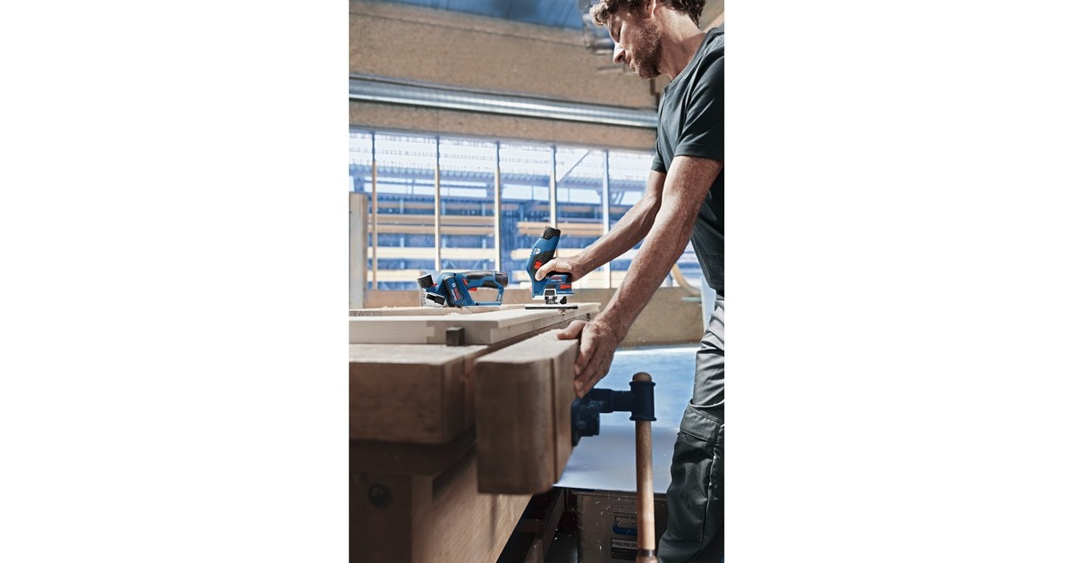 Bosch Akku-Hobel GHO 12V-20 Professional solo, Elektrohobel(blau/schwarz, ohne Akku und Ladegerät)