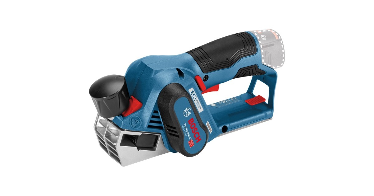 Bosch Akku-Hobel GHO 12V-20 Professional solo, Elektrohobel(blau/schwarz, ohne Akku und Ladegerät, in L-BOXX)
