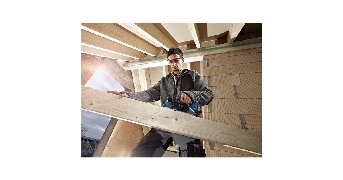 Bosch Akku-Hobel GHO 18 V-Li Professional, 18Volt, Elektrohobel(blau/schwarz, ohne Akku und Ladegerät, in L-BOXX)