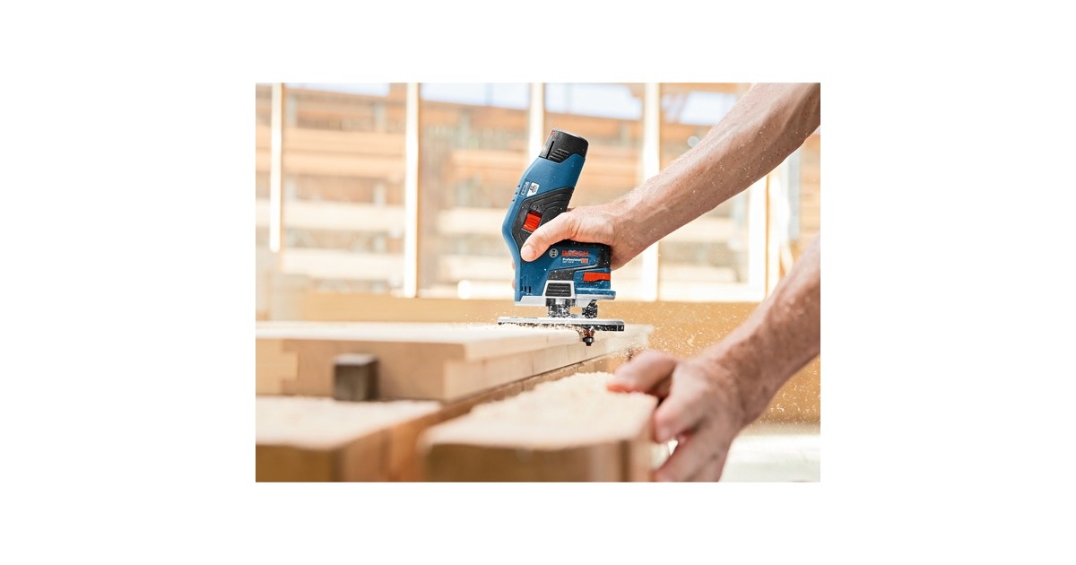 Bosch Akku-Kantenfräse GKF 12V-8 Professional solo, 12Volt, Fräsmaschine(blau/schwarz, ohne Akku und Ladegerät)