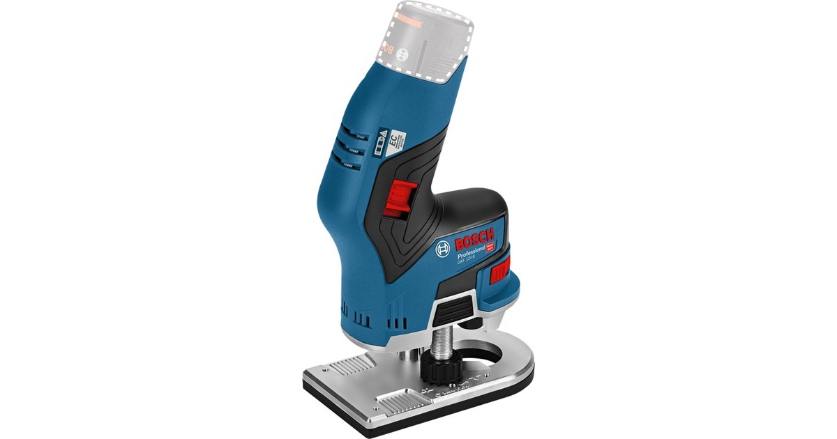 Bosch Akku-Kantenfräse GKF 12V-8 Professional solo, 12Volt, Fräsmaschine(blau/schwarz, ohne Akku und Ladegerät, in L-BOXX)