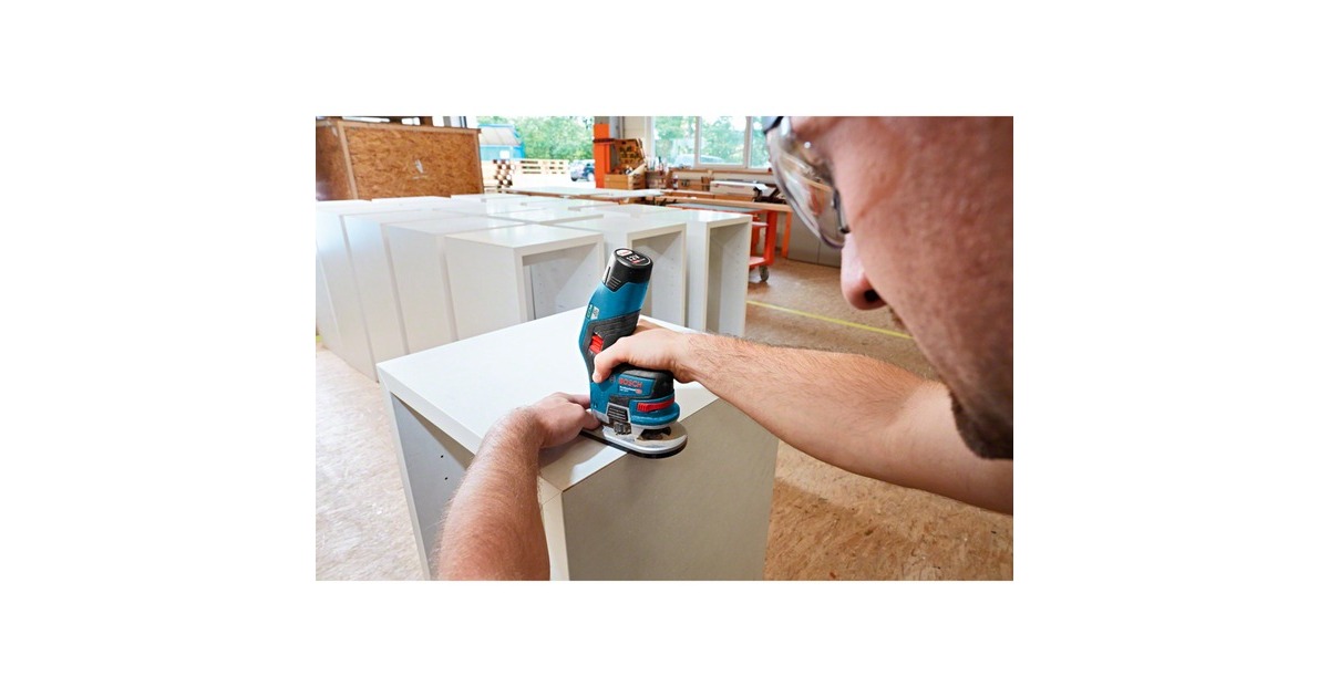 Bosch Akku-Kantenfräse GKF 12V-8 Professional solo, 12Volt, Fräsmaschine(blau/schwarz, ohne Akku und Ladegerät, in L-BOXX)