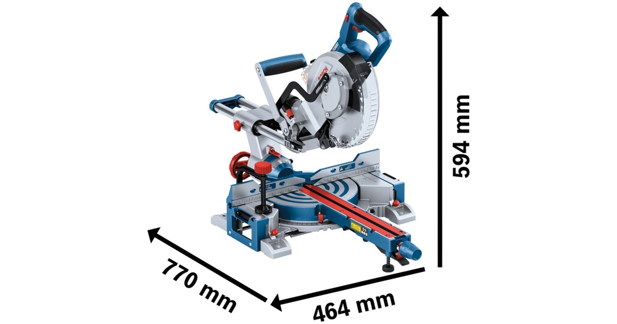 Bosch Akku-Kapp- und Gehrungssäge BITURBO GCM 18V-216 D Professional solo, Kapp-und Gehrungssäge(blau, ohne Akku und Ladegerät)
