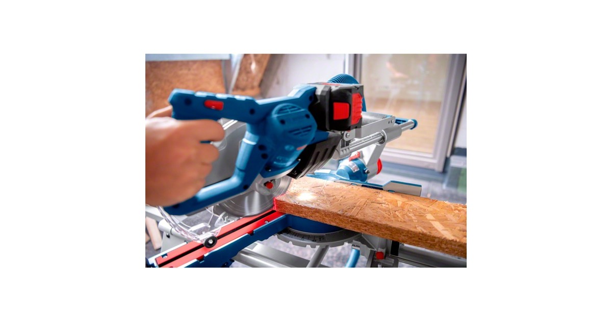 Bosch Akku-Kapp- und Gehrungssäge BITURBO GCM 18V-216 D Professional solo, Kapp-und Gehrungssäge(blau, ohne Akku und Ladegerät)